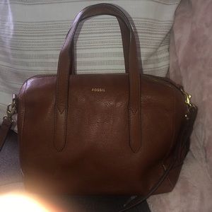 Fossil Brown Leather Satchel